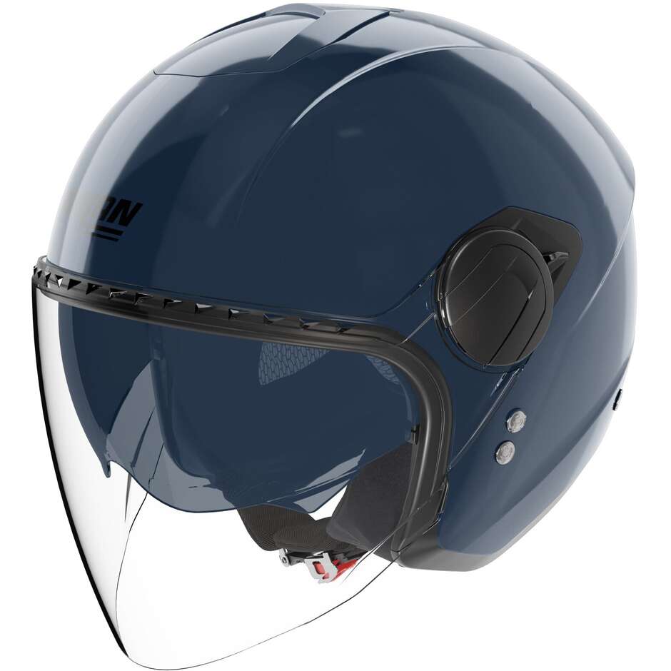 Casque moto jet Nolan N20-2 VISOR CLASSICO NOBILE 312, bleu brillant
