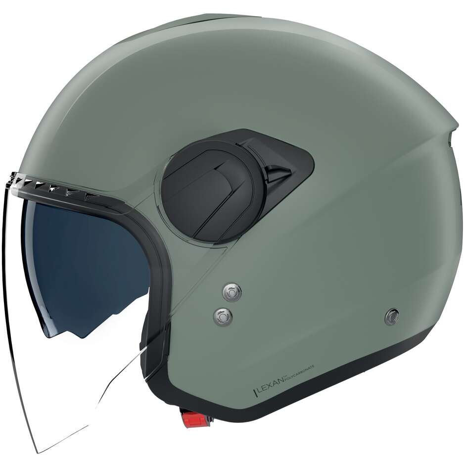 Casque moto jet Nolan N20-2 VISOR CLASSICO NOBILE 337 Vert Gris Mat
