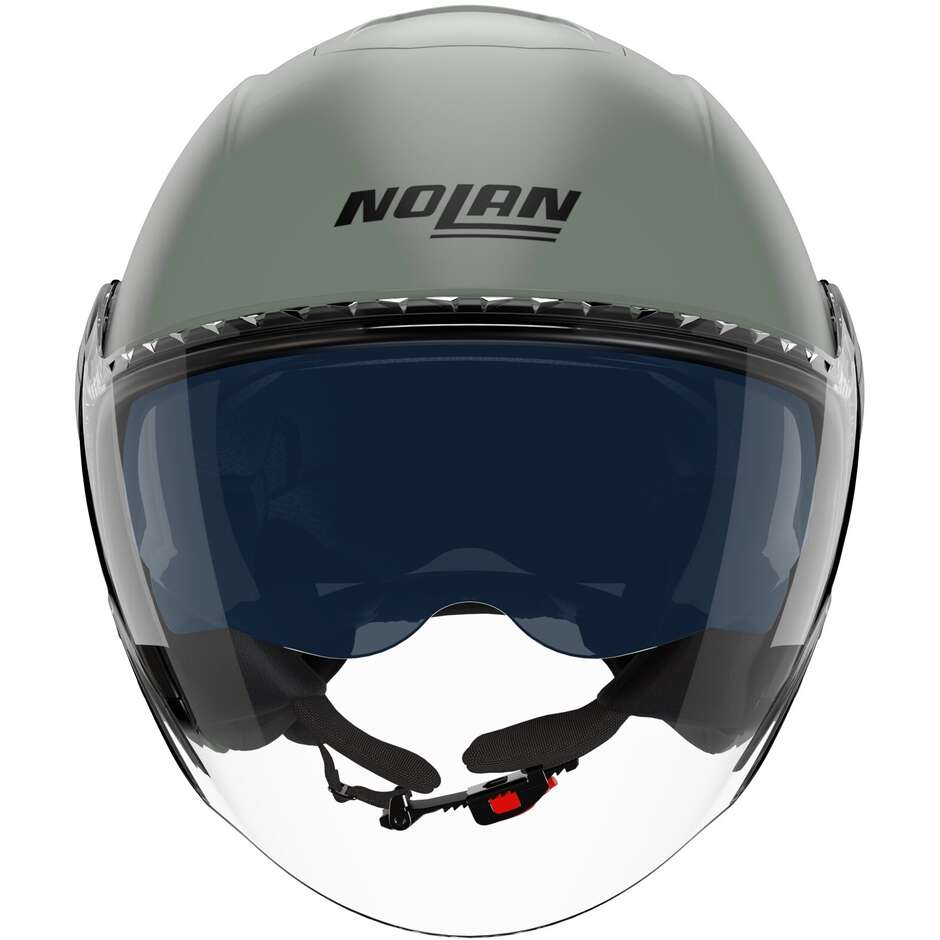 Casque moto jet Nolan N20-2 VISOR CLASSICO NOBILE 337 Vert Gris Mat
