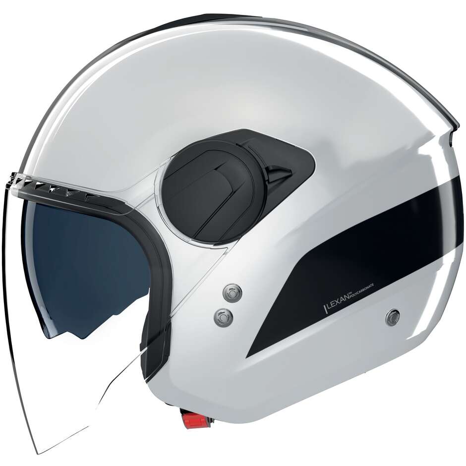 Casque moto jet Nolan N20-2 VISOR DOLCE VITA 348, blanc brillant et noir