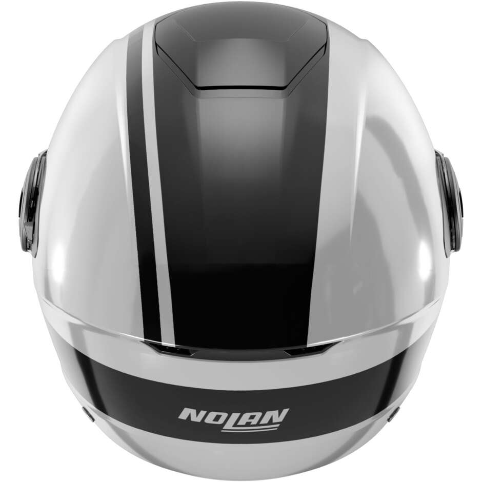 Casque moto jet Nolan N20-2 VISOR DOLCE VITA 348, blanc brillant et noir
