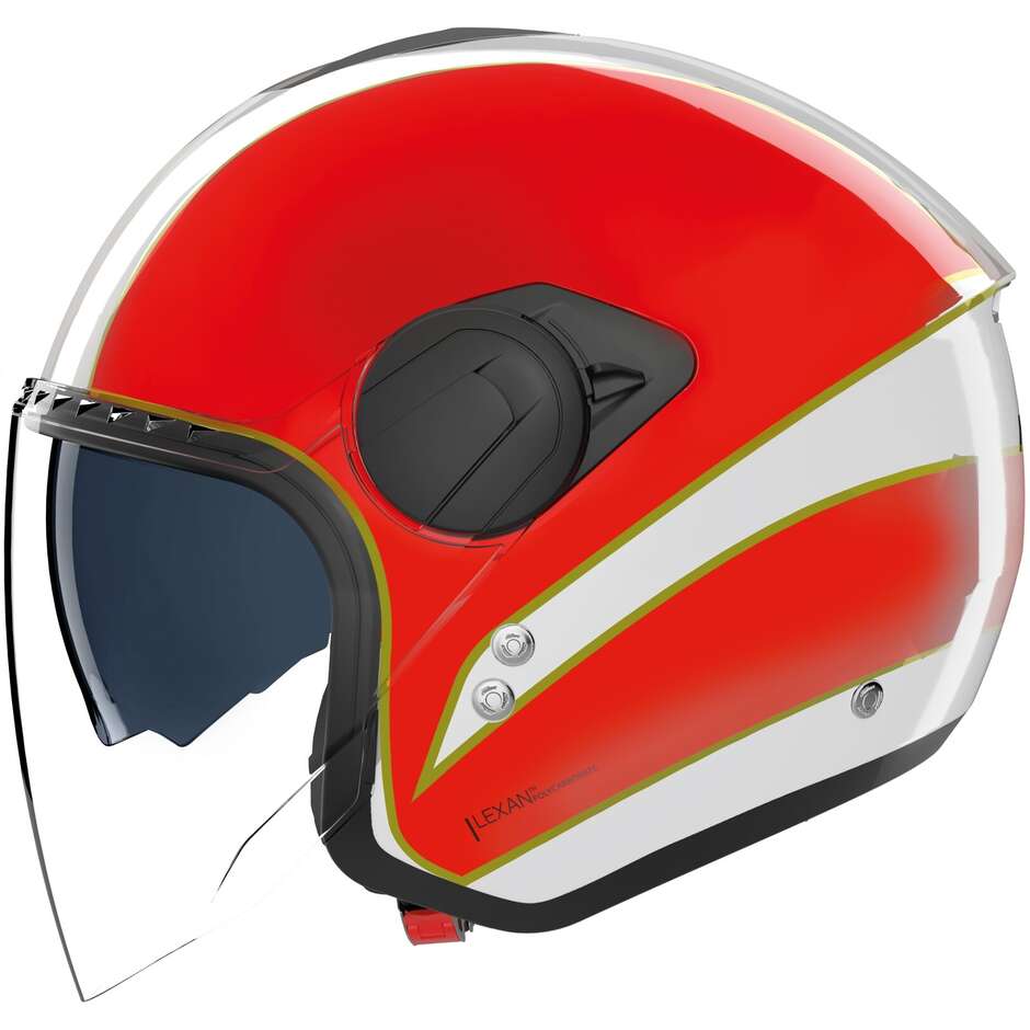 Casque moto jet Nolan N20-2 VISOR TRICOLORE 346 blanc vert rouge