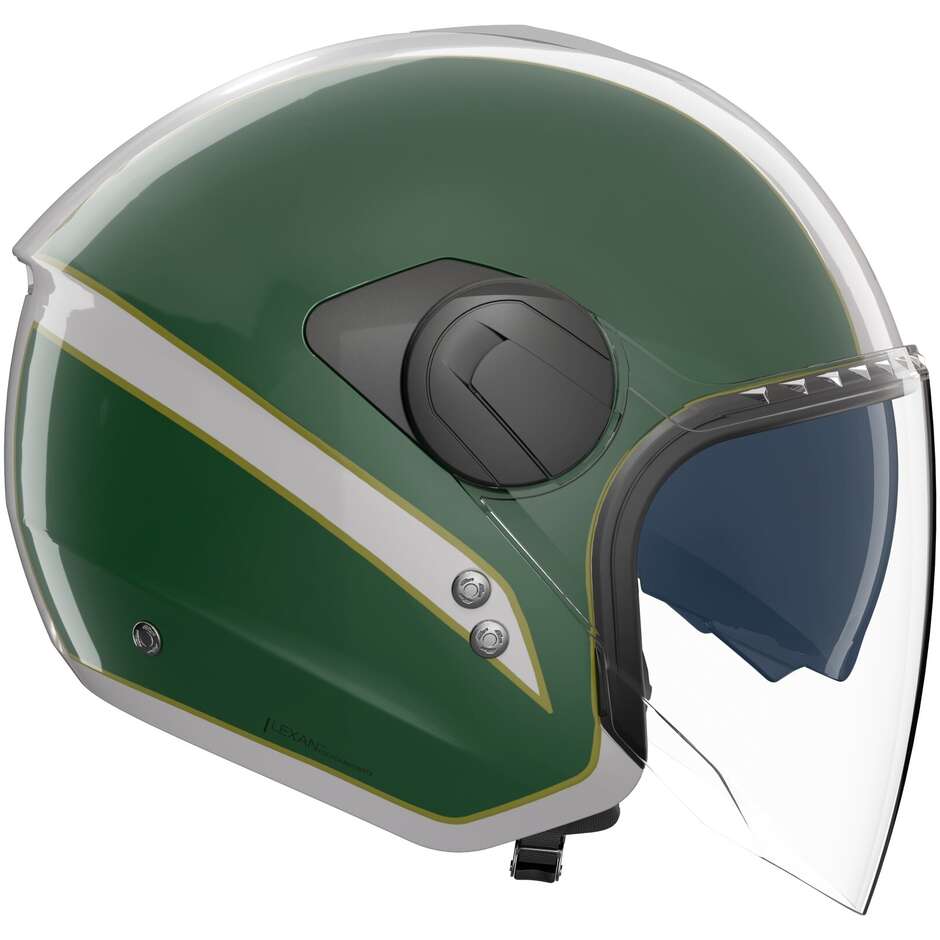 Casque moto jet Nolan N20-2 VISOR TRICOLORE 346 blanc vert rouge