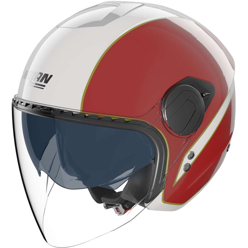 Casque moto jet Nolan N20-2 VISOR TRICOLORE 346 blanc vert rouge