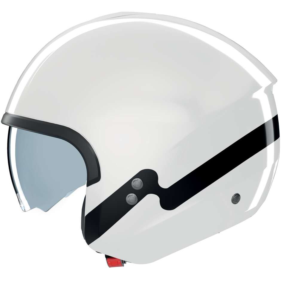 Casque moto jet Nolan N20-2 ZEFIRO 341, noir brillant et blanc