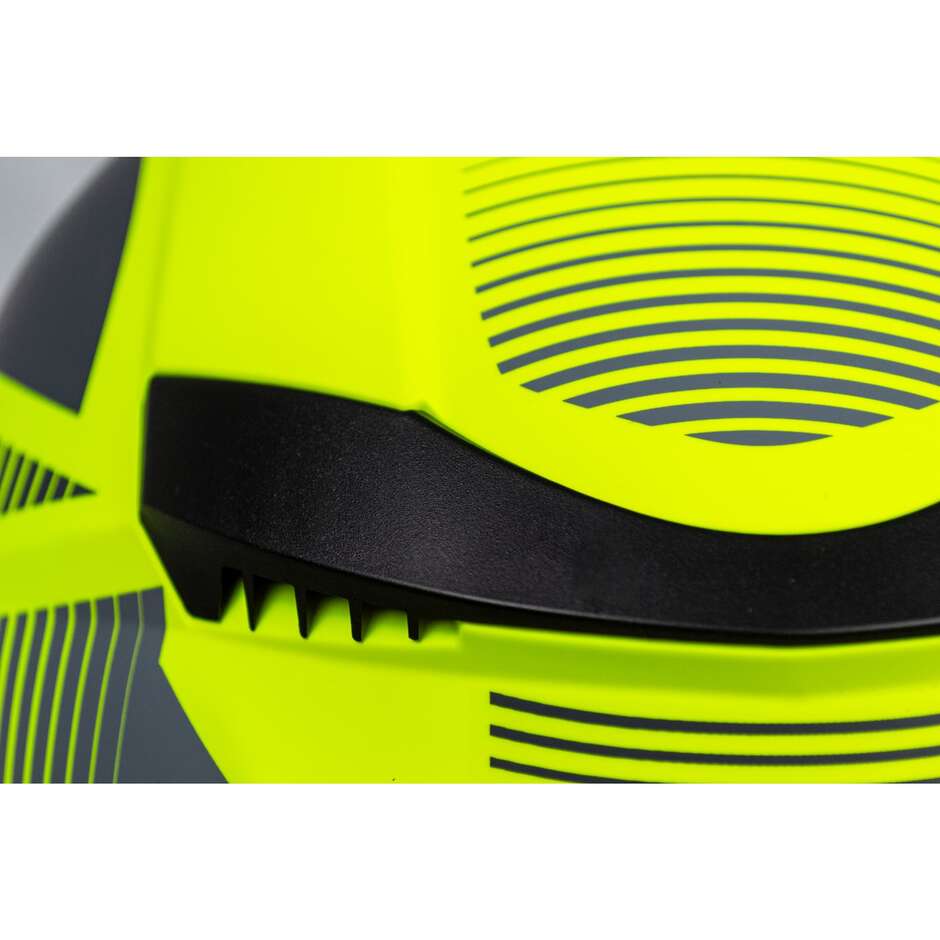 Casque Moto Jet One ALFA 2.0 Jaune Fluo Gris