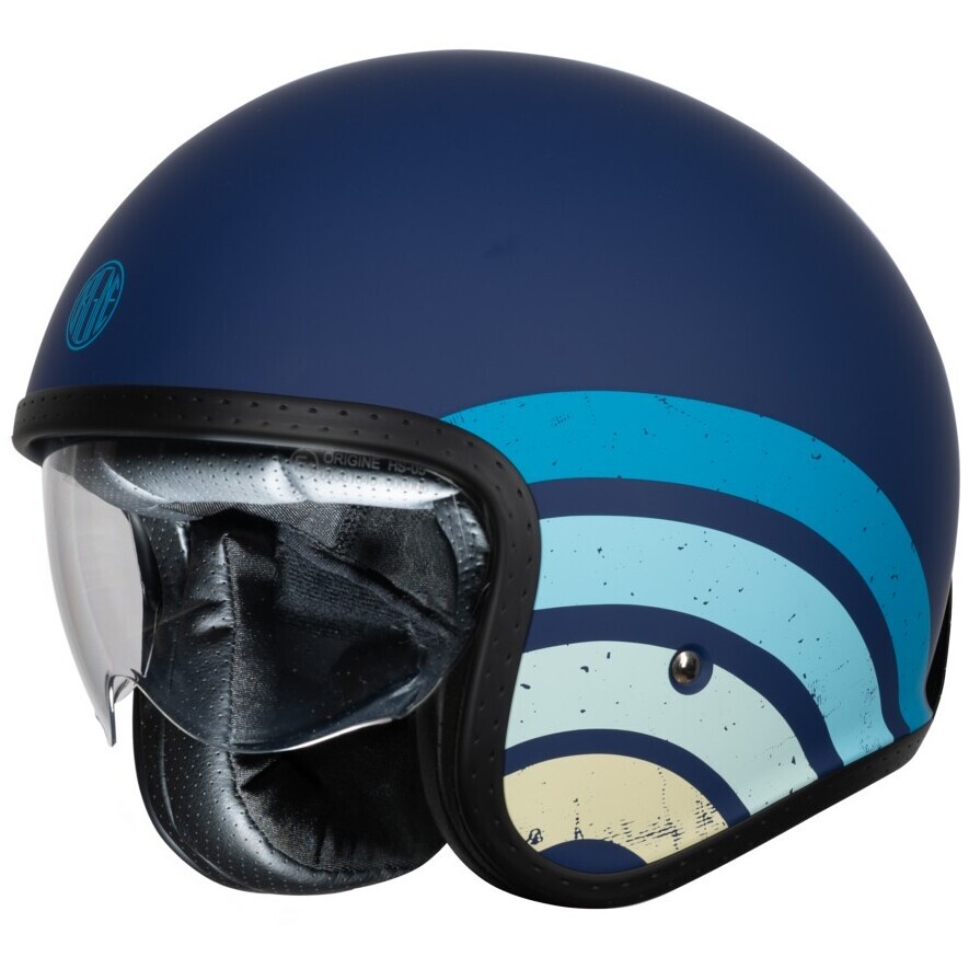 Casque moto jet ORIGINE SPIRIT HERITAGE Bleu mat 22.06
