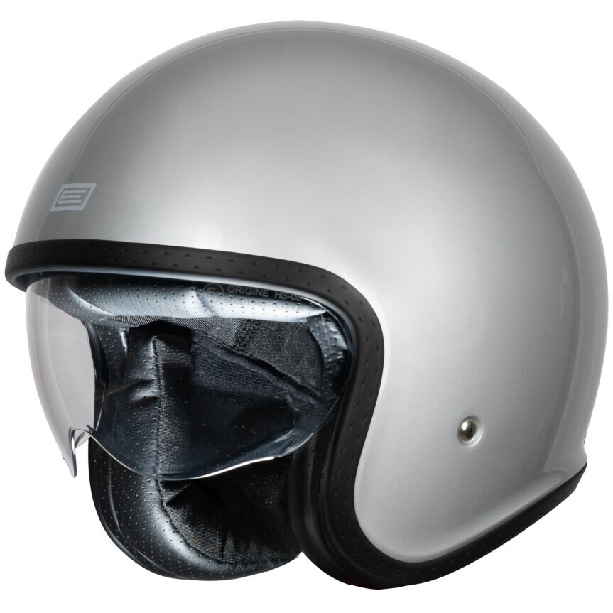 Casque moto jet ORIGINE SPIRIT SOLID Argent brillant 22.06