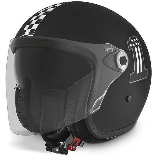 Casque De Moto Avec Lunettes Rétro Style Casque Moitié Casque De