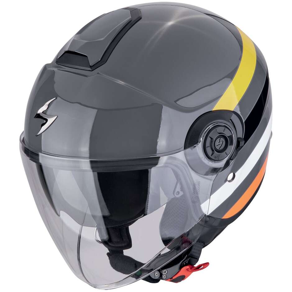 Casque Moto Jet Scorpion EXO-CITY II BEE Gris Jaune Noir