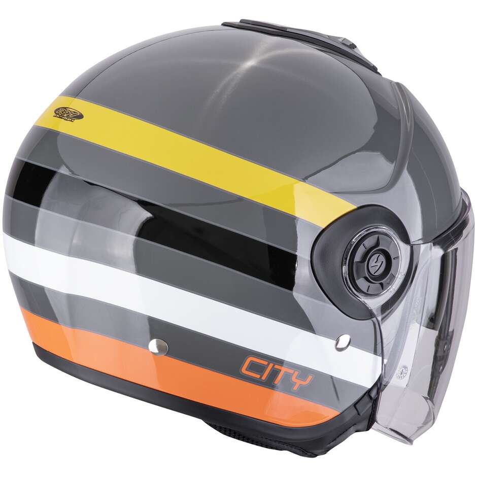 Casque Moto Jet Scorpion EXO-CITY II BEE Gris Jaune Noir