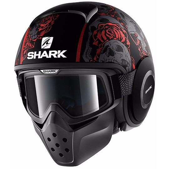 Casque moto Jet Shark DRAK SANCTUS Mat Black Red