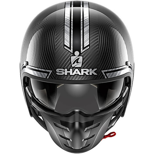 Casque moto Jet Shark S-DRAK VINTA Carbon Chrom Silver