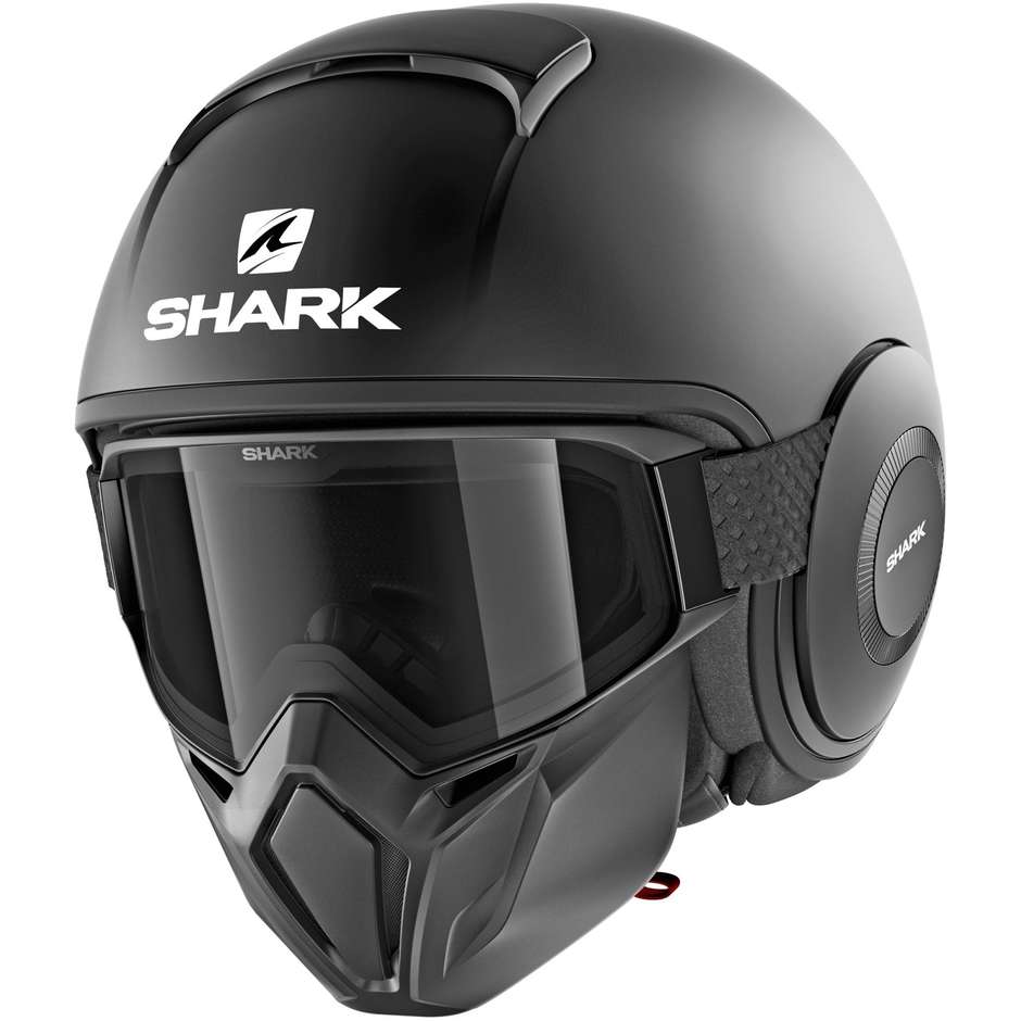Casque moto Jet Shark STREET-DRAK Blank Matt Black