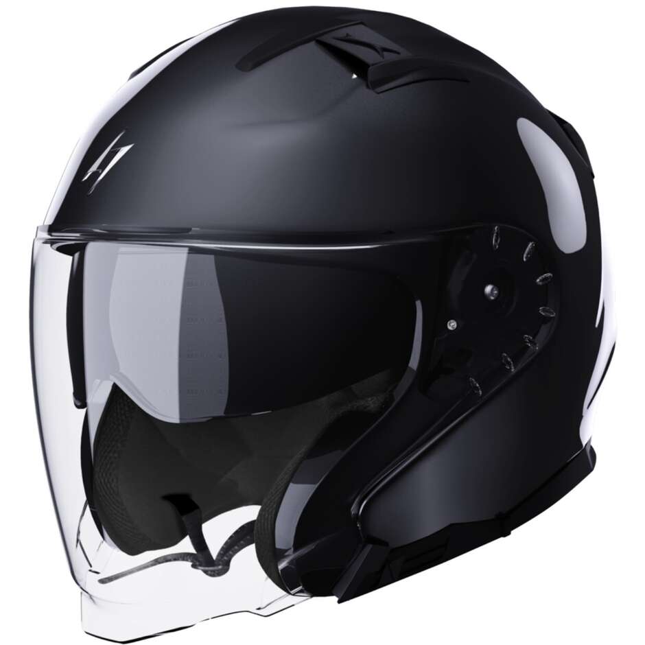 Casque Moto Jet Stormer RIVAL Solid Black Pearl