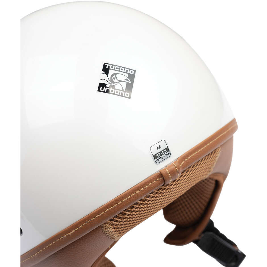 Casque Moto Jet Tucano Urbano C1000 EL'JETTIN 6.0 Blanc Brillant