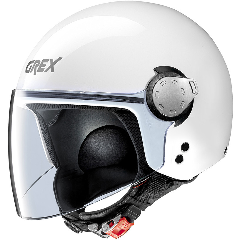 Casque Moto Mini-Jet Grex G3.1e Kinetic 004 Blanc Brillant