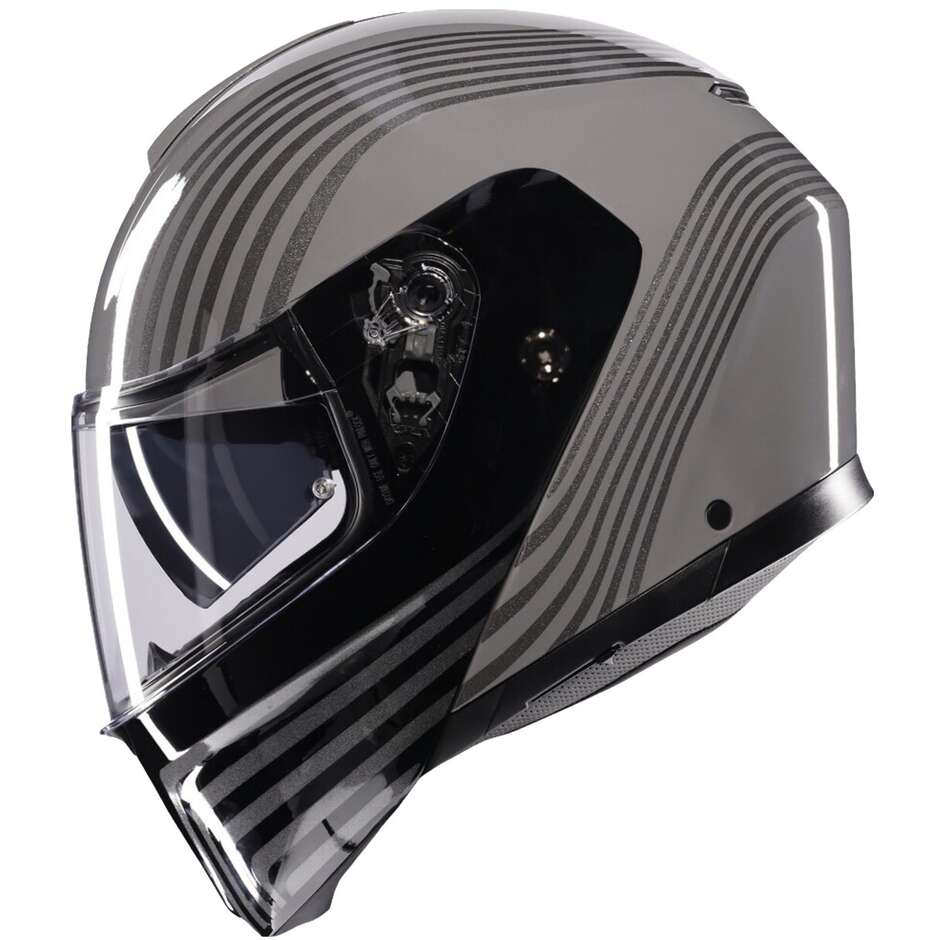 Casque moto modulable Agv STREETMODULAR ISEO gris noir