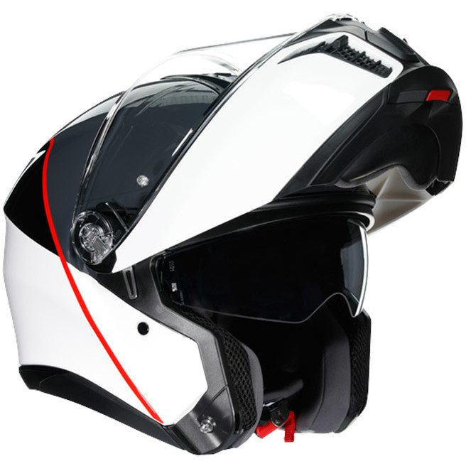 Casque Moto Modulable Agv TOURMODULAR BALANCE Blanc Gris Rouge