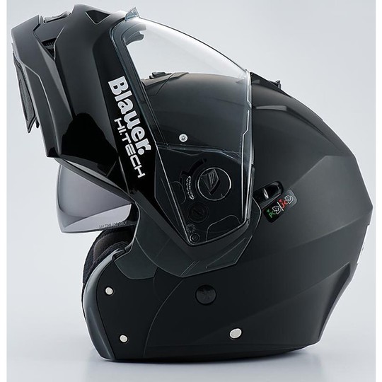 Casque moto modulable Blauer Sky Openable New 2014 Matt Black-Black