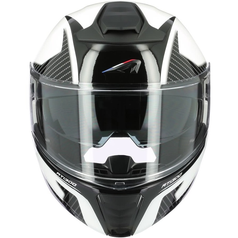 Casque Moto Modulable Double Homologation Astone RT1300 f ONE Glossy Black White