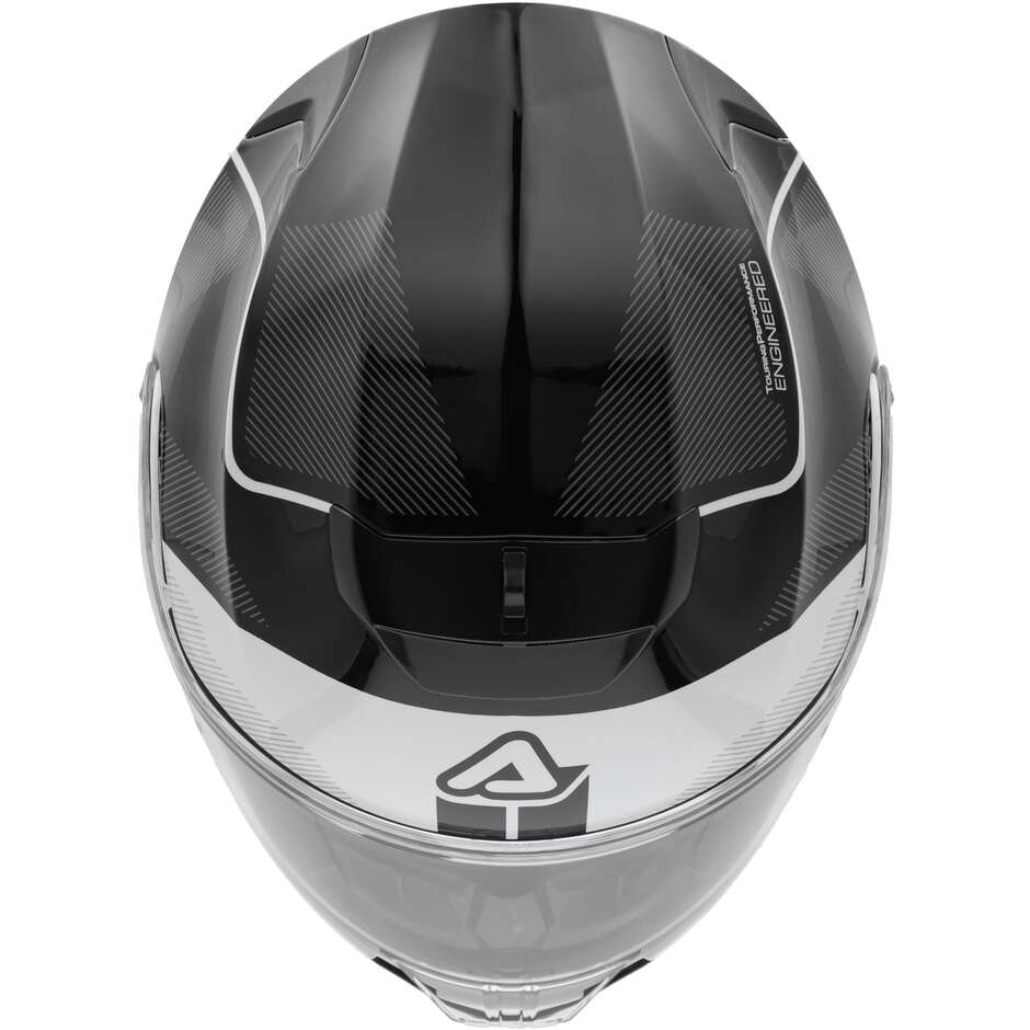 Casque moto modulable double visière Acerbis SEREL 22.06 noir blanc