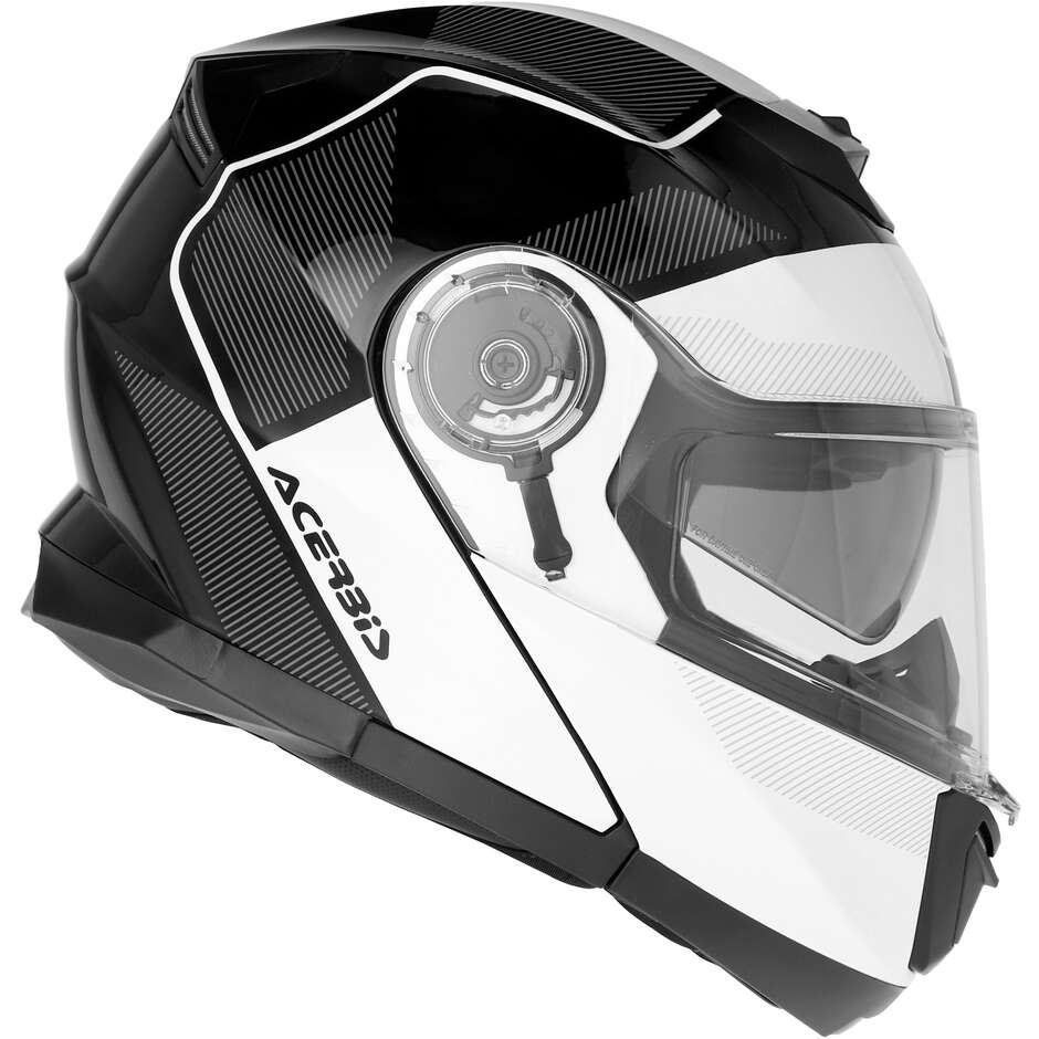 Casque moto modulable double visière Acerbis SEREL 22.06 noir blanc