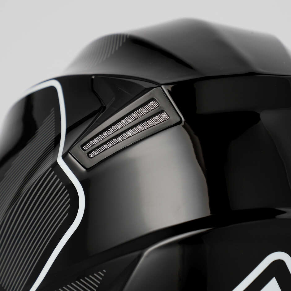 Casque moto modulable double visière Acerbis SEREL 22.06 noir blanc