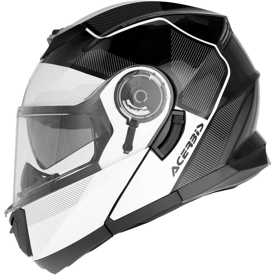 Casque moto modulable double visière Acerbis SEREL 22.06 noir blanc
