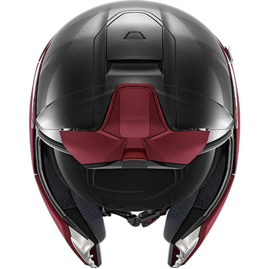 Casque Moto Modulable In Shark EVOJET DUAL BLANK Rouge Anthracite Rouge Mat