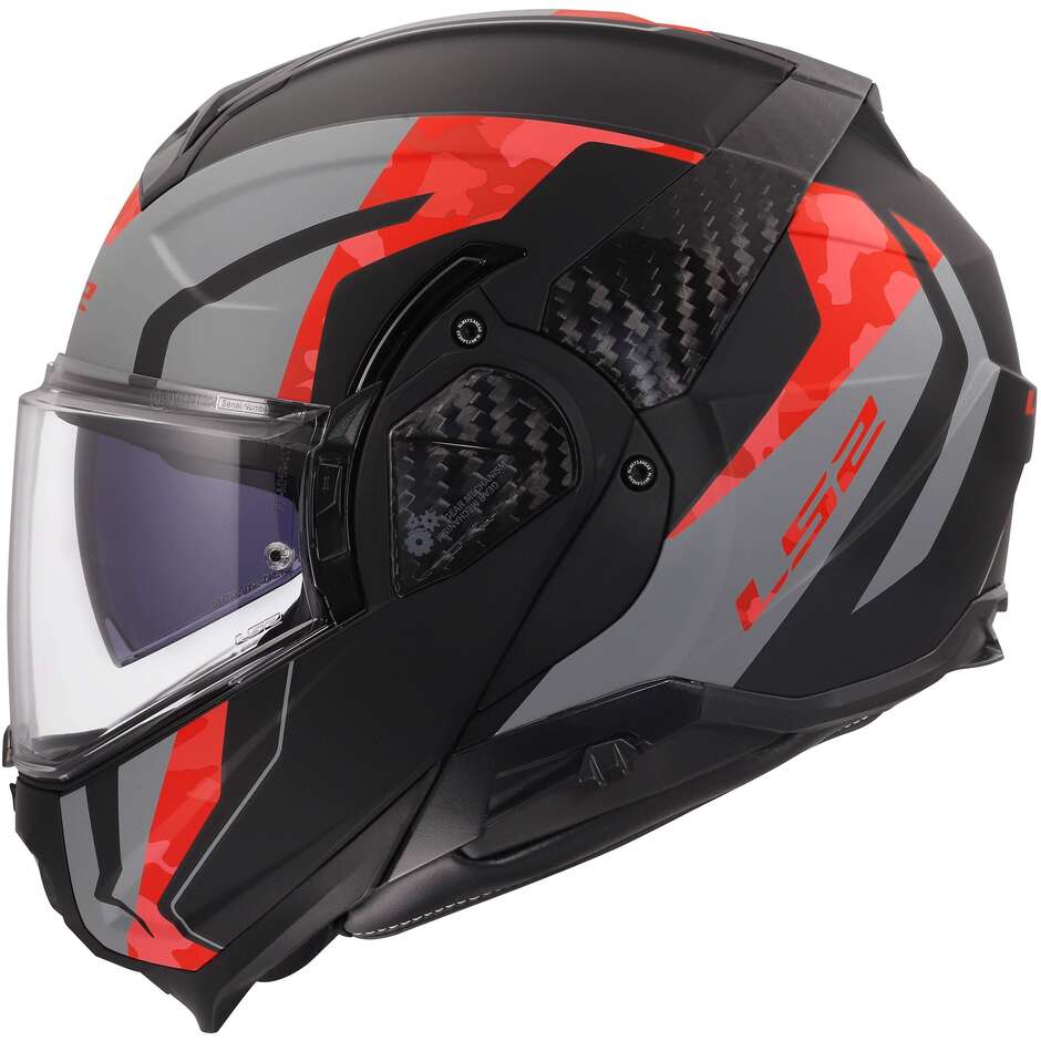 Casque moto modulable LS2 FF910 ADVANT II GLIDE P/J Noir Gris Rouge