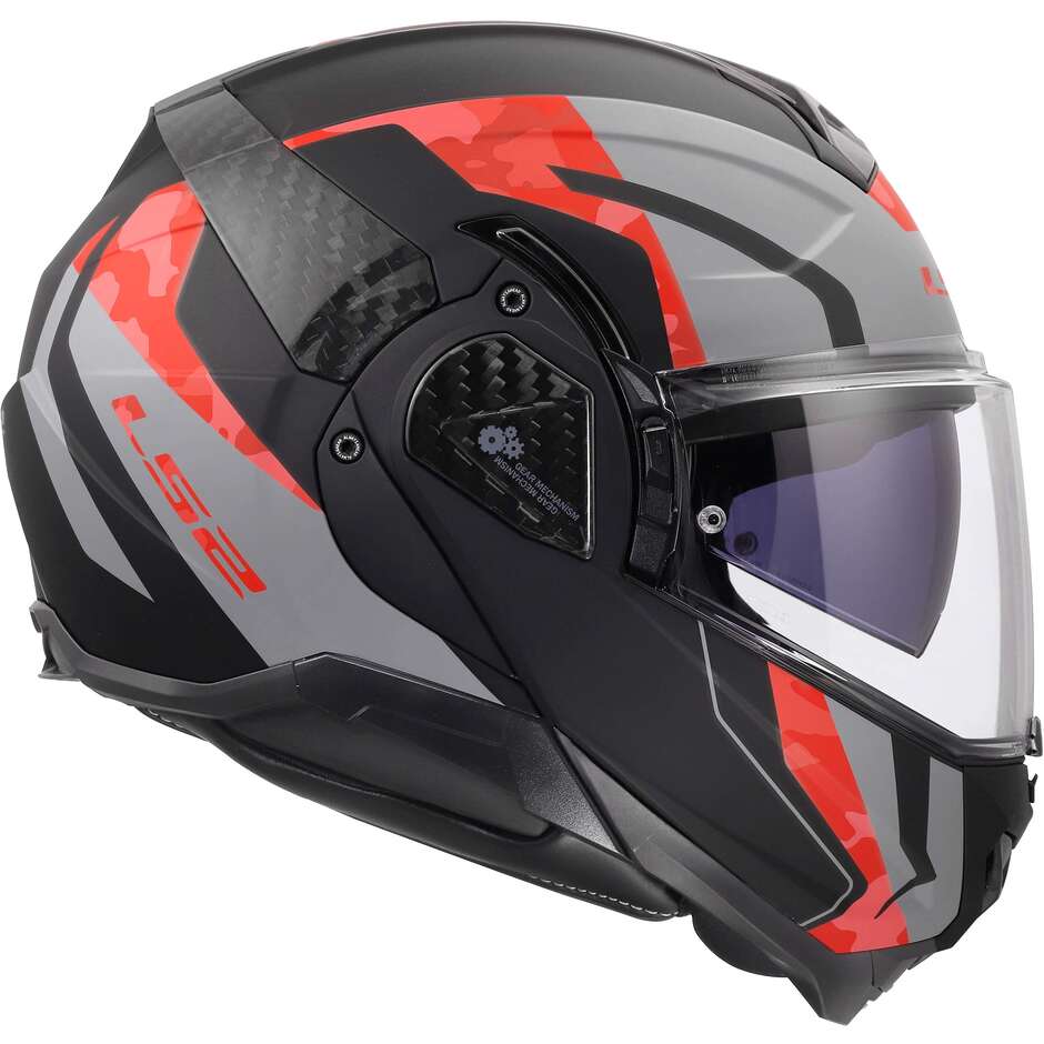 Casque moto modulable LS2 FF910 ADVANT II GLIDE P/J Noir Gris Rouge