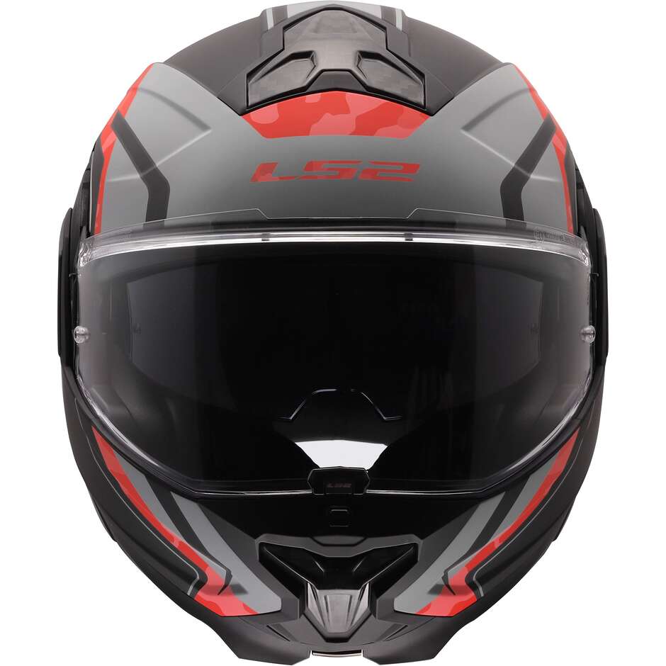 Casque moto modulable LS2 FF910 ADVANT II GLIDE P/J Noir Gris Rouge