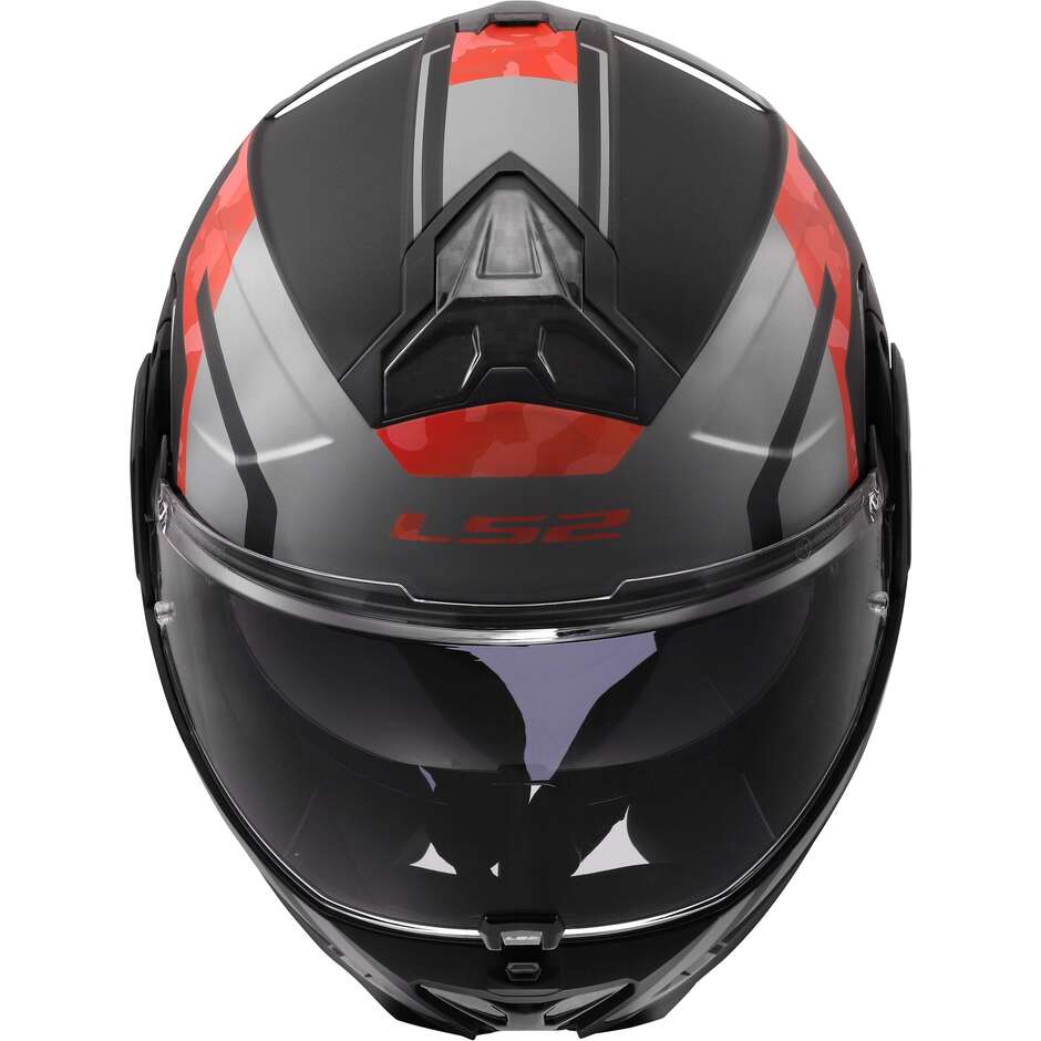 Casque moto modulable LS2 FF910 ADVANT II GLIDE P/J Noir Gris Rouge