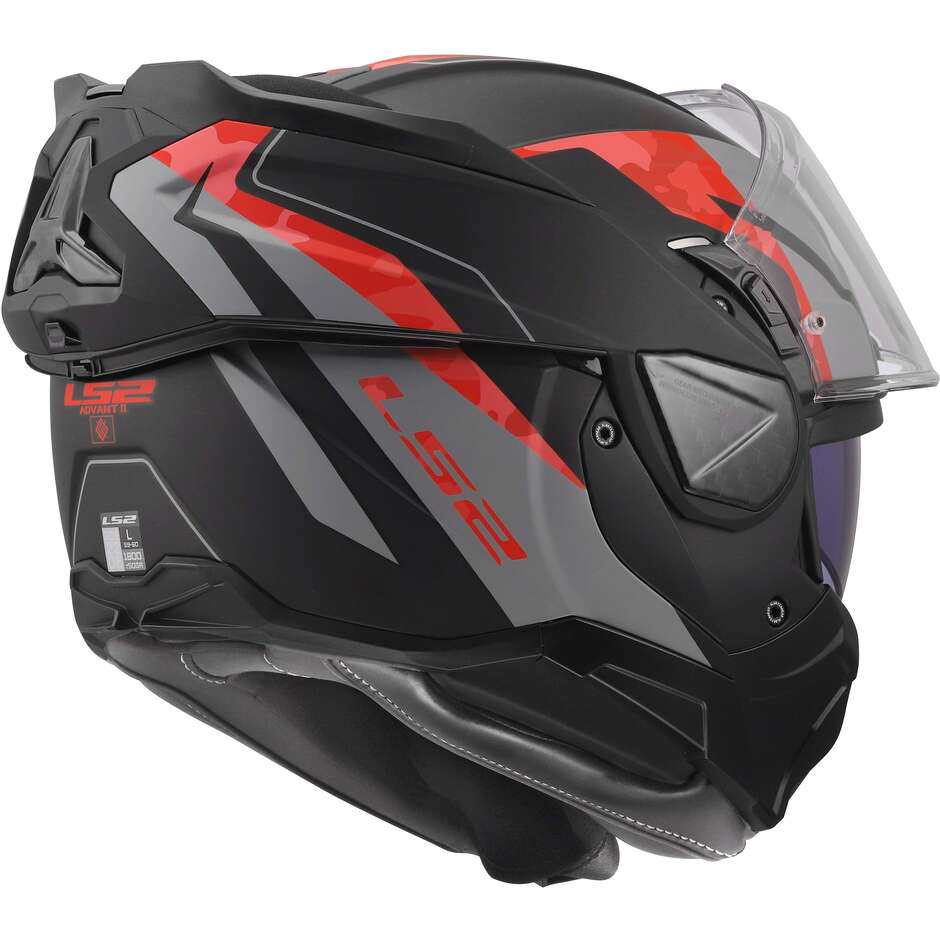 Casque moto modulable LS2 FF910 ADVANT II GLIDE P/J Noir Gris Rouge