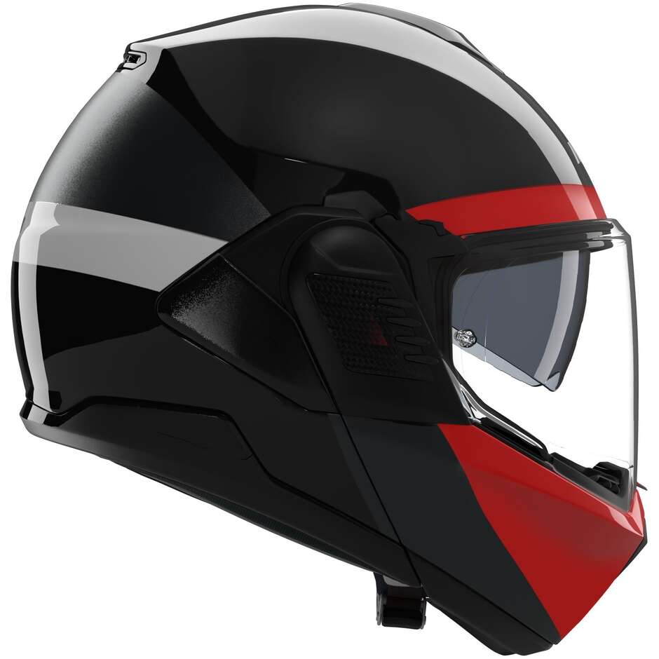 Casque moto modulable Nolan N120-1 BLOCK 357 P/J Noir Anthracite Rouge Blanc brillant