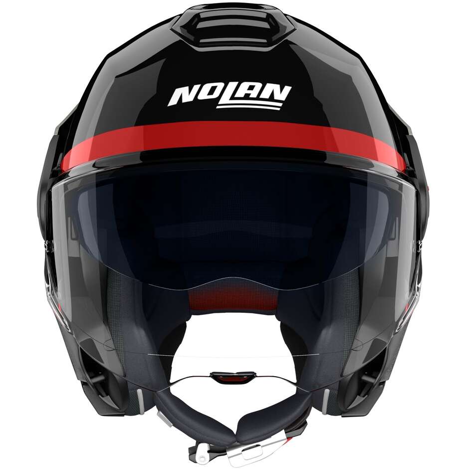 Casque moto modulable Nolan N120-1 BLOCK 357 P/J Noir Anthracite Rouge Blanc brillant