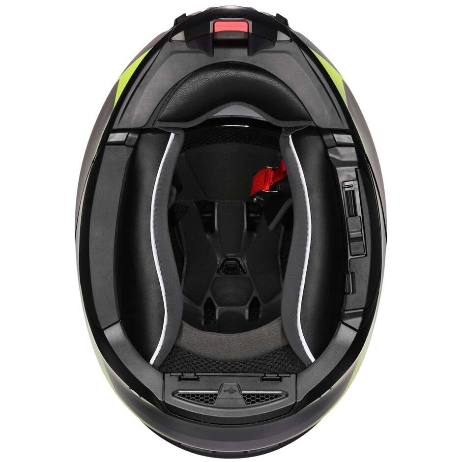 Casque Moto Modulable P/J Agv TOURMODULAR PERCEPTION Noir Mat Jaune Fluo