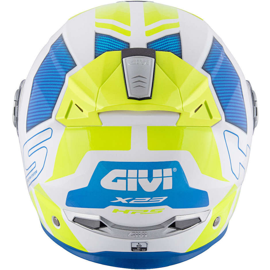 Casque Moto Modulable P / J Givi X.23 SYDNEY Protect Blanc Bleu Jaune