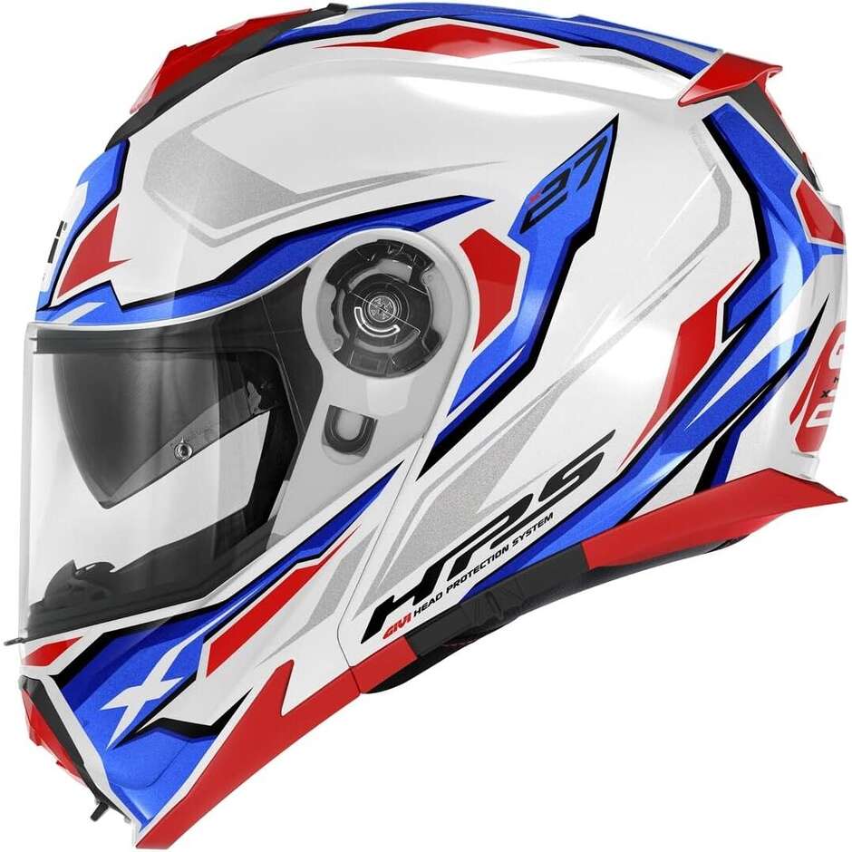 Casque Moto Modulable P/J Givi X.27 SECTOR Blanc Bleu Rouge
