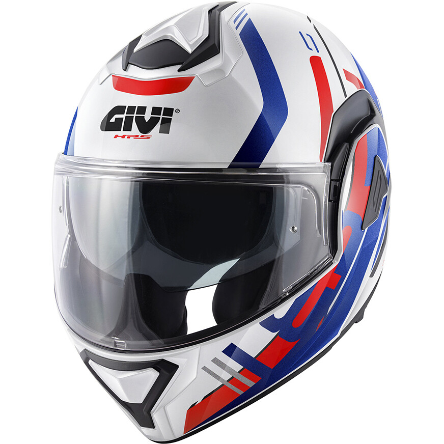 Casque moto modulable P/J Givi X30 PULSAR Blanc Bleu Rouge