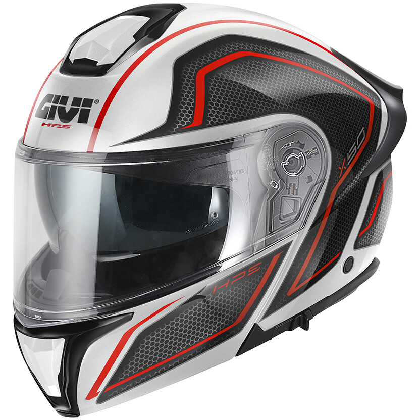 Casque Moto Modulable P/J Givi X50 HOLOGRAM Fibre Blanc Noir Rouge Mat