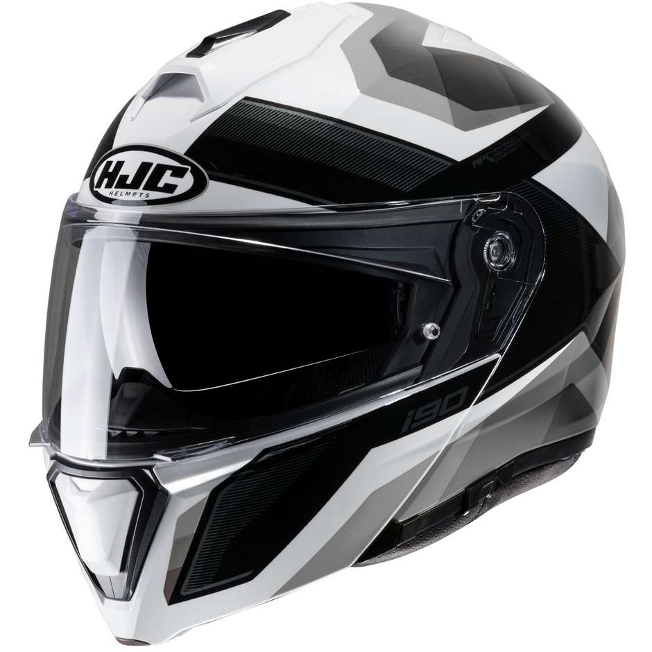 Casque Moto Modulable P/J Hjc i90 LARK MC10 Blanc Noir