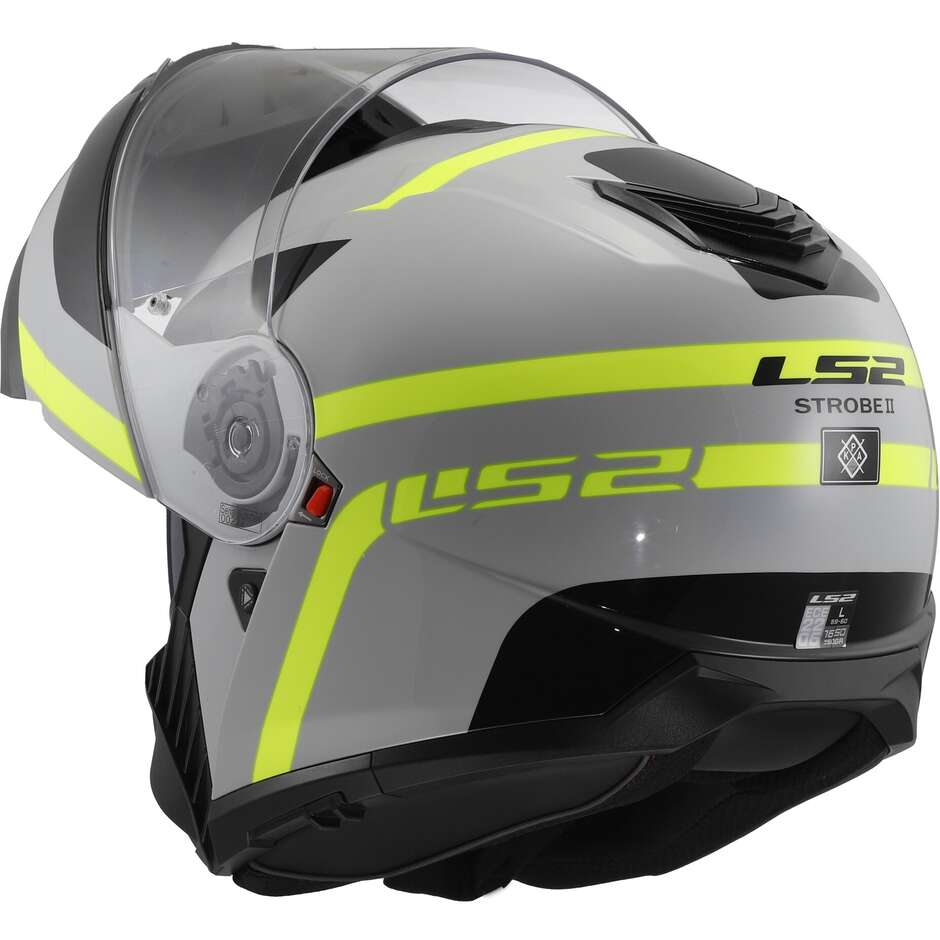 Casque Moto Modulable LS2 Strobe II SVENT - Bleu Vert Brillant