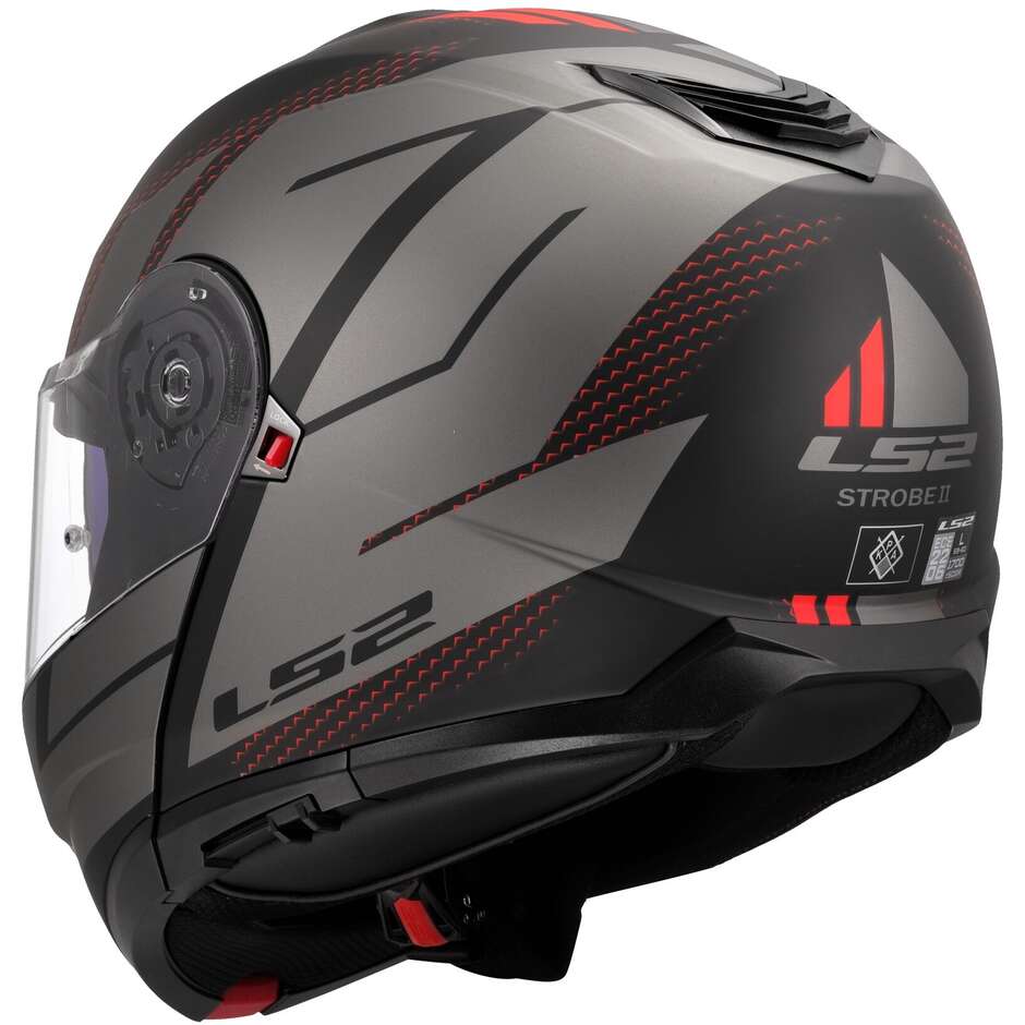 Casque Moto Modulable P/J LS2 FF908 STROBE II CODE Noir Gris