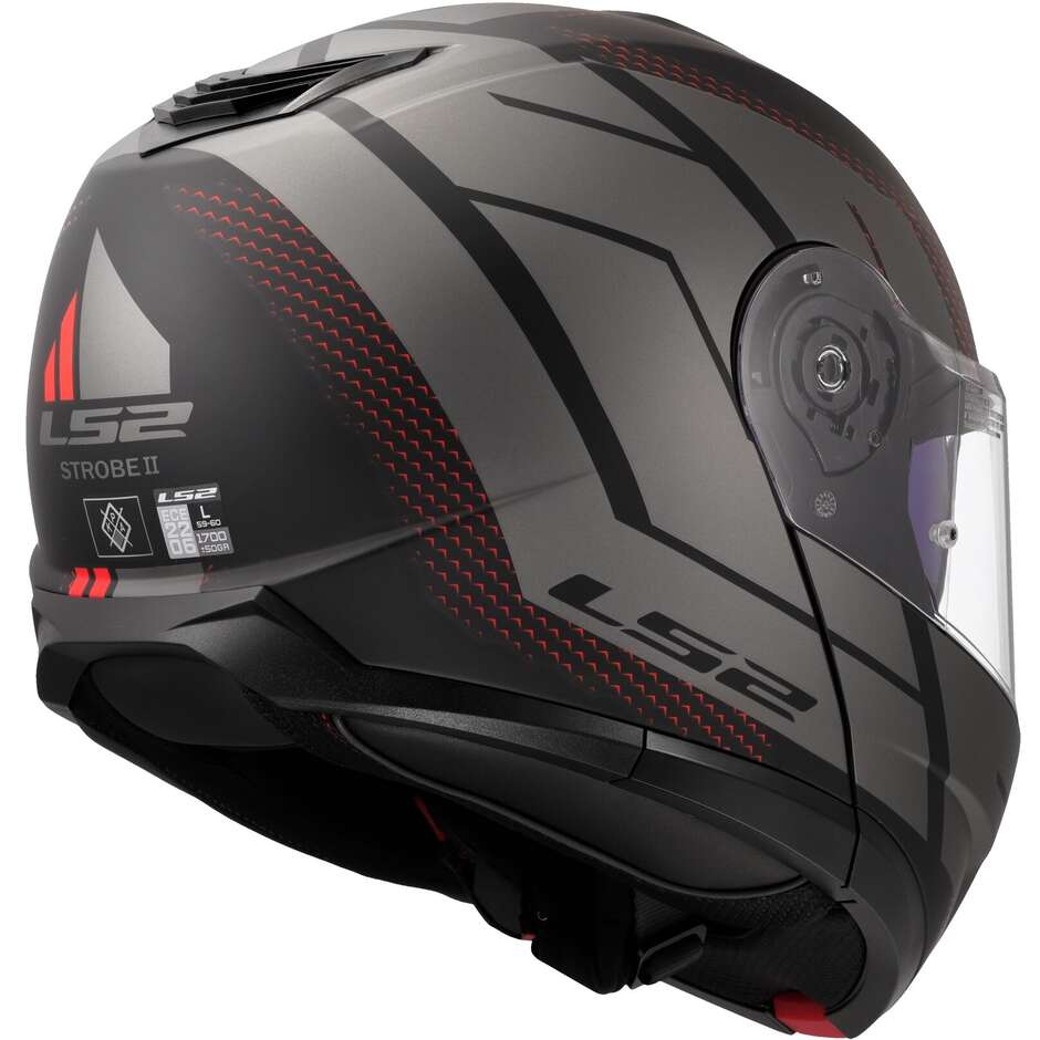 Casque Moto Modulable P/J LS2 FF908 STROBE II CODE Noir Gris