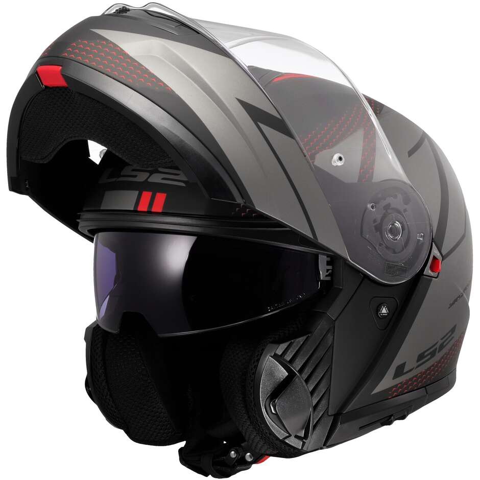 Casque Moto Modulable P/J LS2 FF908 STROBE II CODE Noir Gris