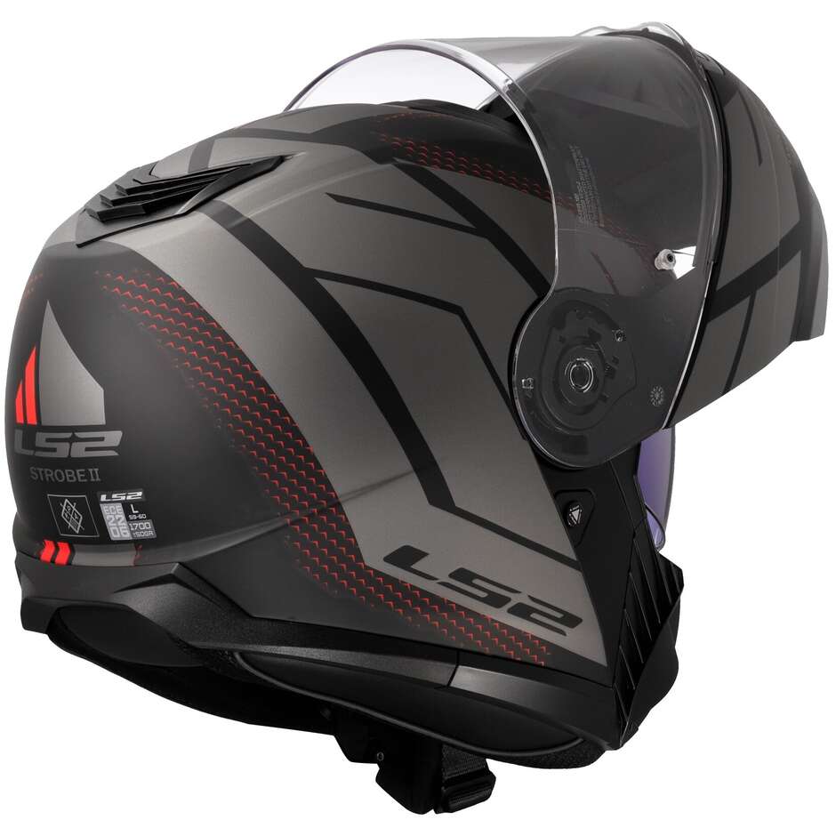 Casque Moto Modulable P/J LS2 FF908 STROBE II CODE Noir Gris