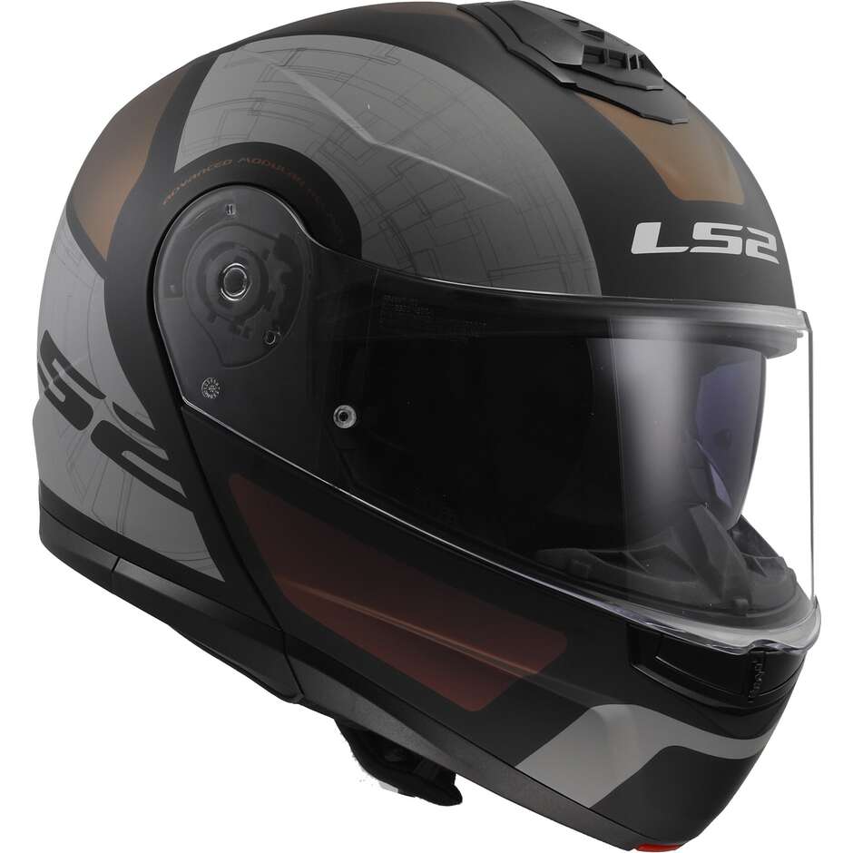 Casque Moto Modulable P/J Ls2 FF908 STROBE II ORION Noir Mat Rose Bleu