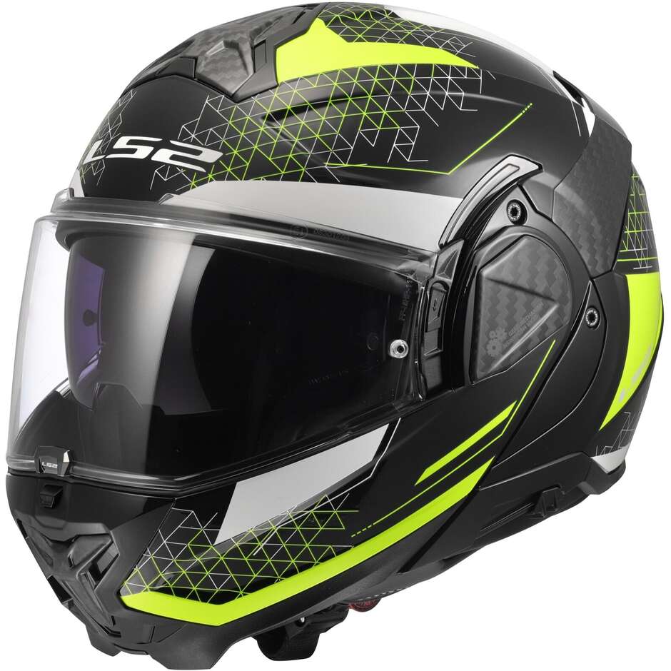 Casque Moto Modulable P/J LS2 FF910 ADVANT II ASTRAL Jaune Fluo